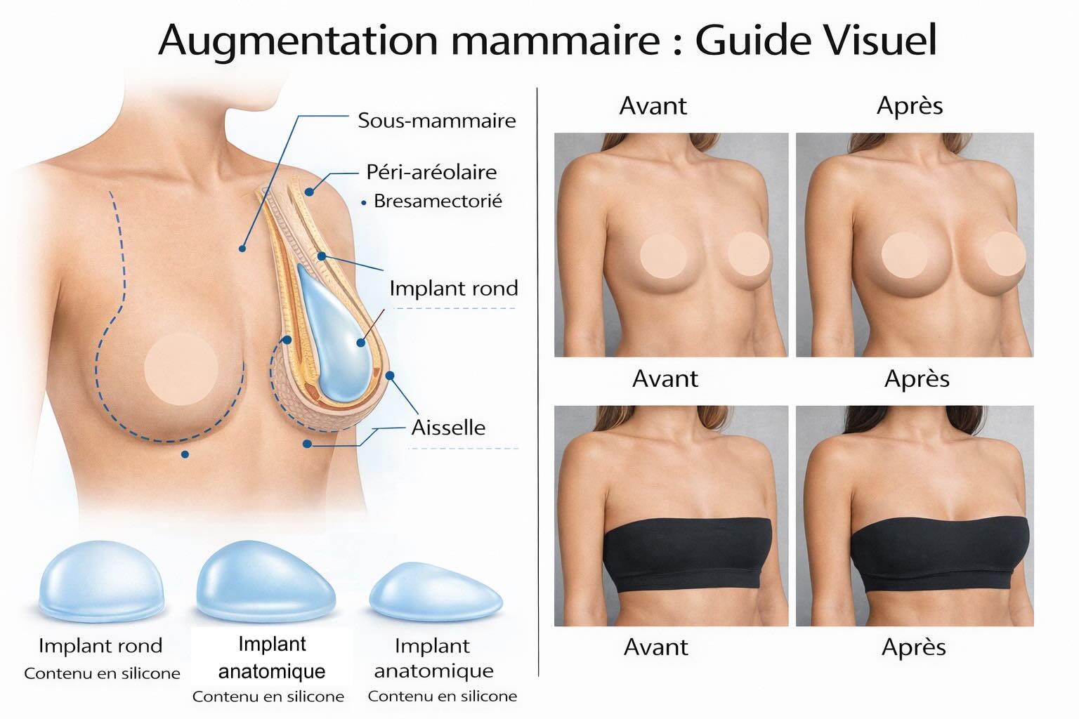 Augmentation mammaire — guide visuel